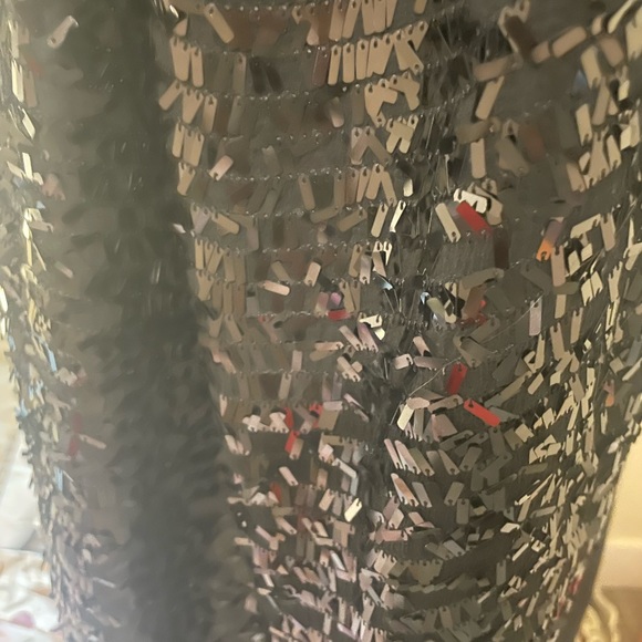 DKNY 100% Silk Black Sequins Dress Amazing Condition Worn Once! - Picture 5 of 5